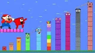Mario & Numberblocks 1 vs the Giant Numberblocks mix level up Maze | Game Animation
