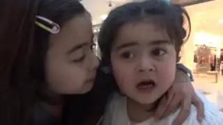 Older Sister Teaches Younger Sister to Be Polite Very Cute