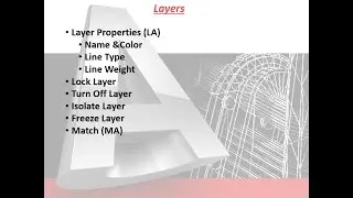 AutoCAD "Arabic Tutorial for beginners" Lecture 4 "Layers" - شرح اتوكاد للمبتدئين، المحاضرة 4