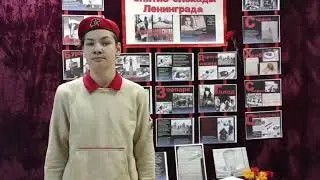 Юнармеец Владислав Родионов участвует в акции 