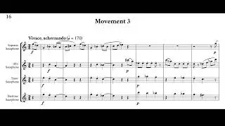 Saxophone Quartet mvt. 3 (2022) | Sibelius / NotePerformer