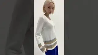 Джемпер женский 9231 94049 цвет 001643629885 белыйбежевыйперламутр