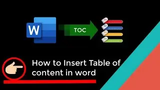Create table of content in word in two steps