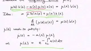 Scalar linear first-order ODE: Variation of Constants