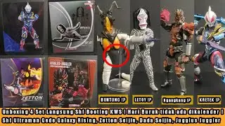 Unboxing Shf Ultraman Geed Galaxy Rising, Zetton Seijin, Dada Seijin, & Jugglus juggler Bootleg ! XD