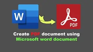 How to create multiple page pdf document | create pdf document using Microsoft word document