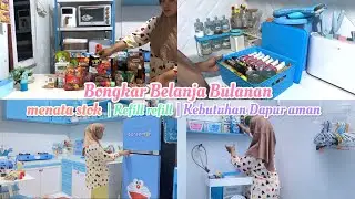 BONGKAR & MENATA HASIL BELANJA BULANAN | KEBUTUHAN DAPUR AMAN | SEMUA TERTATA RAPI