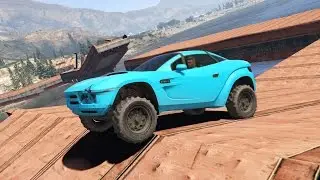 ОГРОМНЫЙ ТРАМПЛИН НА ВОДЕ - ГОНКИ GTA 5 - КАРТЫ НА ПРОХОЖДЕНИЕ