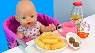 Кукурузные Палочки и Компот Как Мама Кормила Беби Бон Куклы Пупсики Мультик для детей