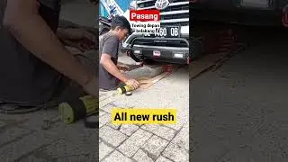 pasang bemper depan belakang towing rush baru
