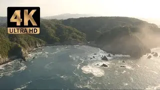 4K Drone bay landscape aerial shot