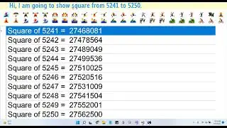 Square from 5241 to 5250