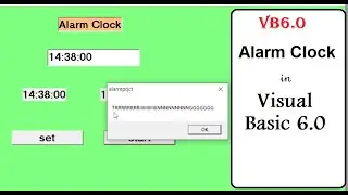 Alarm clock  application in visual Basic 6.0