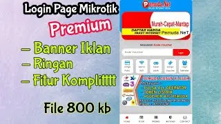 Login Page Mikrotik Premium v.10 - Full Fitur | Banner Iklan | Ringan