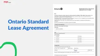 ✔️ Complete Ontario Standard Lease Agreement ✔️ Line-by-line Simple Guide