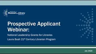 FY 2025 NLG-L and LB21 Applicant Webinar