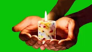 Burning Candle in Hand ! Burning Candle ! Chroma Effect ! Burning Candle Green Screen