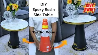Look How I Turned a Traffic Cone into a Stunning Epoxy Resin Side Table!~Epoxy resin crafts 2024.