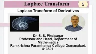 Laplace Transform: Laplace Transform of Derivatives. Lect. 5.