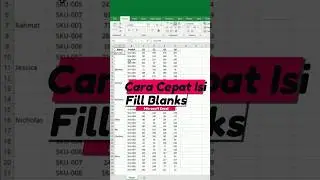 Excel Trik Cara Cepat Mengisi Fill Blanks di Excel #excel #shorts