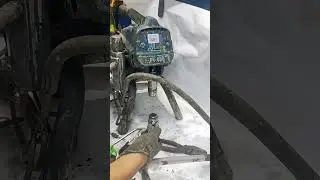 Чистка нижнего клапана насоса. Безвоздушного окрасочного аппарата Drag 495
