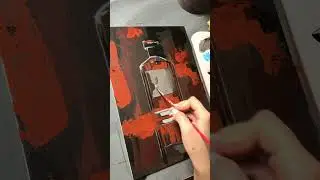 Рисуем бутылку акрилом | Как передать эффект стеклянной поверхности