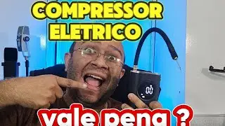 COMPRESSOR DE AR PORTÁTIL PARA PNEU BOLA BICICLETA MOTO VALE A PENA? BOMBA ELÉTRICA #DICA #UMBOXING