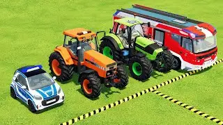 DELIVERING EMERGENCY MERCEDES, FORD, PORSCHE & RURAL AND SCANIA DACIA TRUCKS! Farming Simulator 22