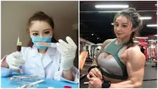 Yuan Hezhong - Chinese bodybuilder. Юань Хэжун - Китайская культуристка.