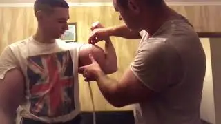 Замер бицухи у базуки