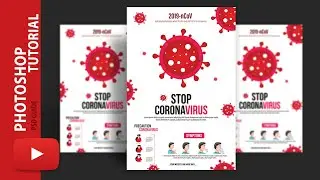 How To Make Corona virus awareness & symptoms poster COVID 19 Design in Photoshop CC By PSD GUIDE