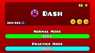 я прошел уровень dash в geometry dash