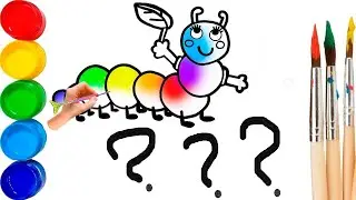 bolalar uchun tırtıl chizish | drawing a caterpillar for children | рисуем гусеницу детям