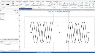 T-FLEX CAD построение чертежа пружины с разрывом вида