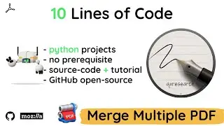 Merge Multiple PDF using #python | #qxresearch