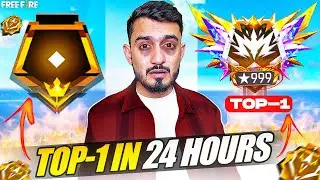 Playing Continue 24 Hour Free Fire For Top 1🥇In india और फिर 🤬😭  | CS RANKED | Hard Challenge Ep 9