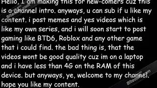My YT intro