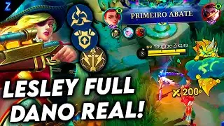 DANO REAL DELA SEMPRE CARREGA LATE GAME - LESLEY GAMEPLAY | Mobile Legends