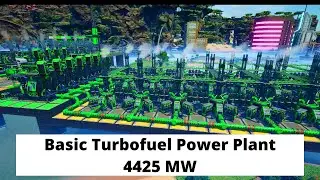 100% EFFICIENT Simple Turbofuel Power Plant Build Guide - Satisfactory Update 8