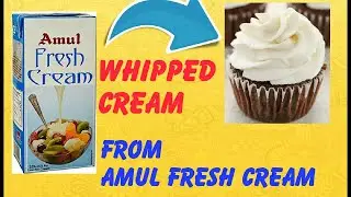 Whipped cream from AMUL FRESH CREAM at home. How to make whipped cream at home for cake icing.