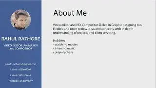 My Visual Resume - Rahul Rathore