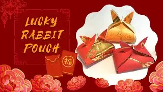 DIY rabbit lucky pouch with red packet | Easy DIY craft #redpacketcraft #diycrafts #diyfortunepouch