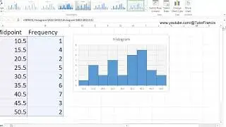 Constructing a histogram in Microsoft Excel