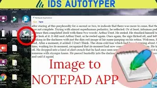 Image to Notepad App (.dxt)(.txt) || Autotyper for [Notepad app] || Data entry in Notepad app