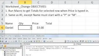 Excel Worksheet Events #2 Macro when you change a cells value, LEFT and UCASE functions