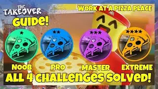 TAKEOVER EVENT! All 4 BADGES Guide in Work at a Pizza Place | ROBLOX