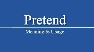 Pretend |Meaning|Usage #vocabulary #punjabitoenglishlearning #words #vocab #englishspeaking #word