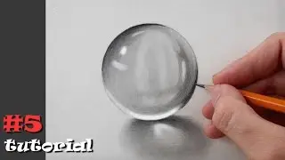 Как нарисовать реалистичный стеклянный шар - простой способ!