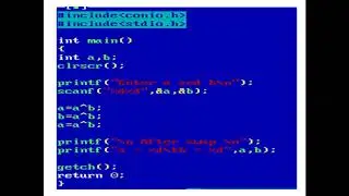Swap two numbers using bitwise XOR