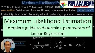 Maximum likelihood estimation of Linear Regression | PSN Academy